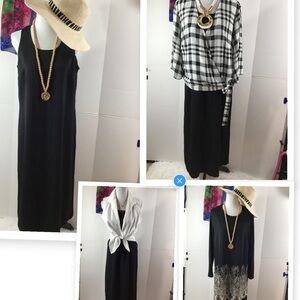 Travelsmith Black sleeveless Maxi Dress 12P